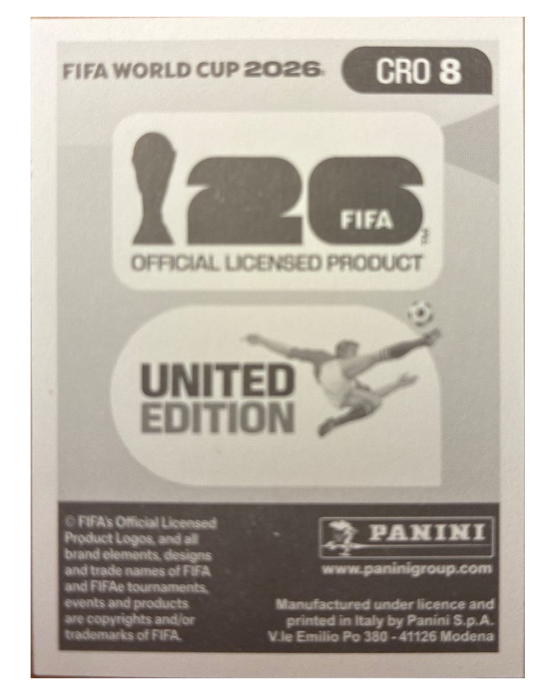 Panini FIFA WM 2026 United - CRO 8 - Kristijan Jakic
