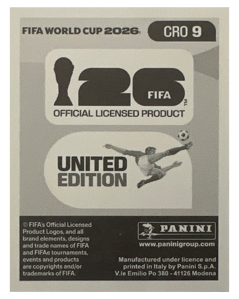 Panini FIFA WM 2026 United - CRO 9 - Luka Modrić