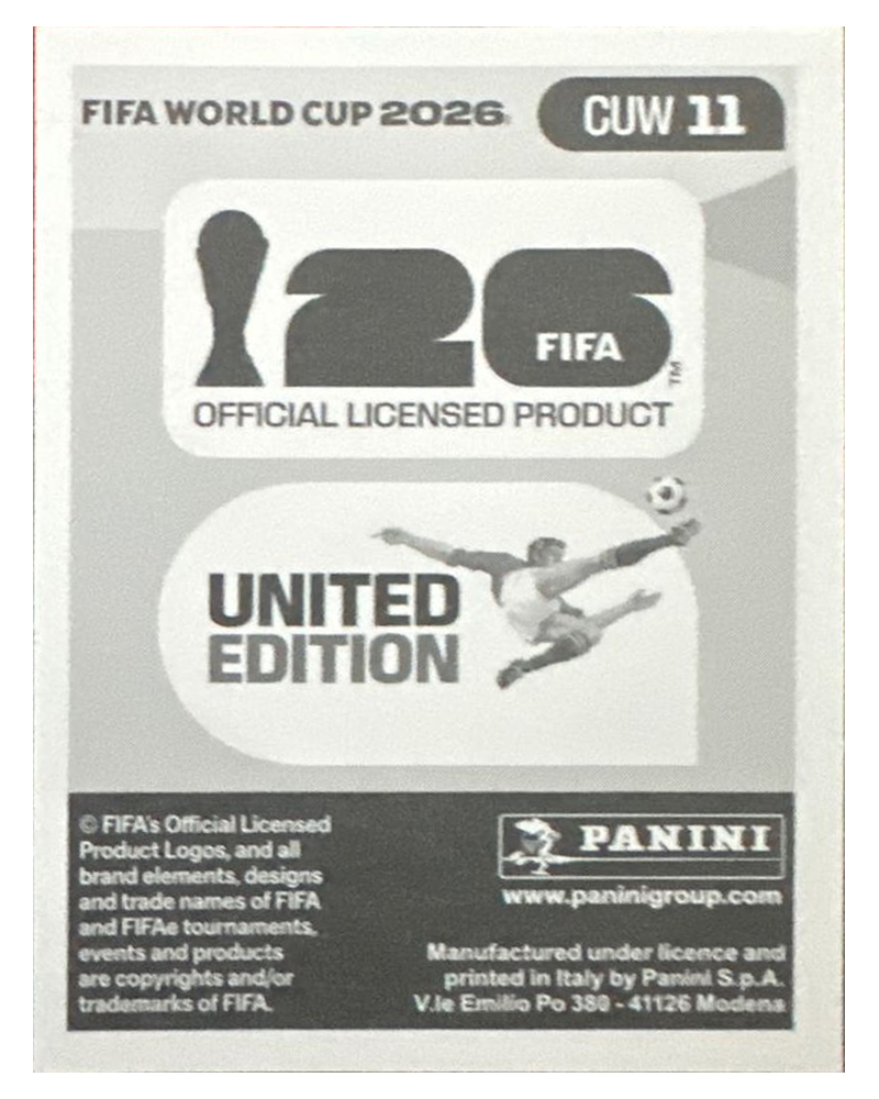 Panini FIFA WM 2026 United - CUW 11 - Juninho Bacuna