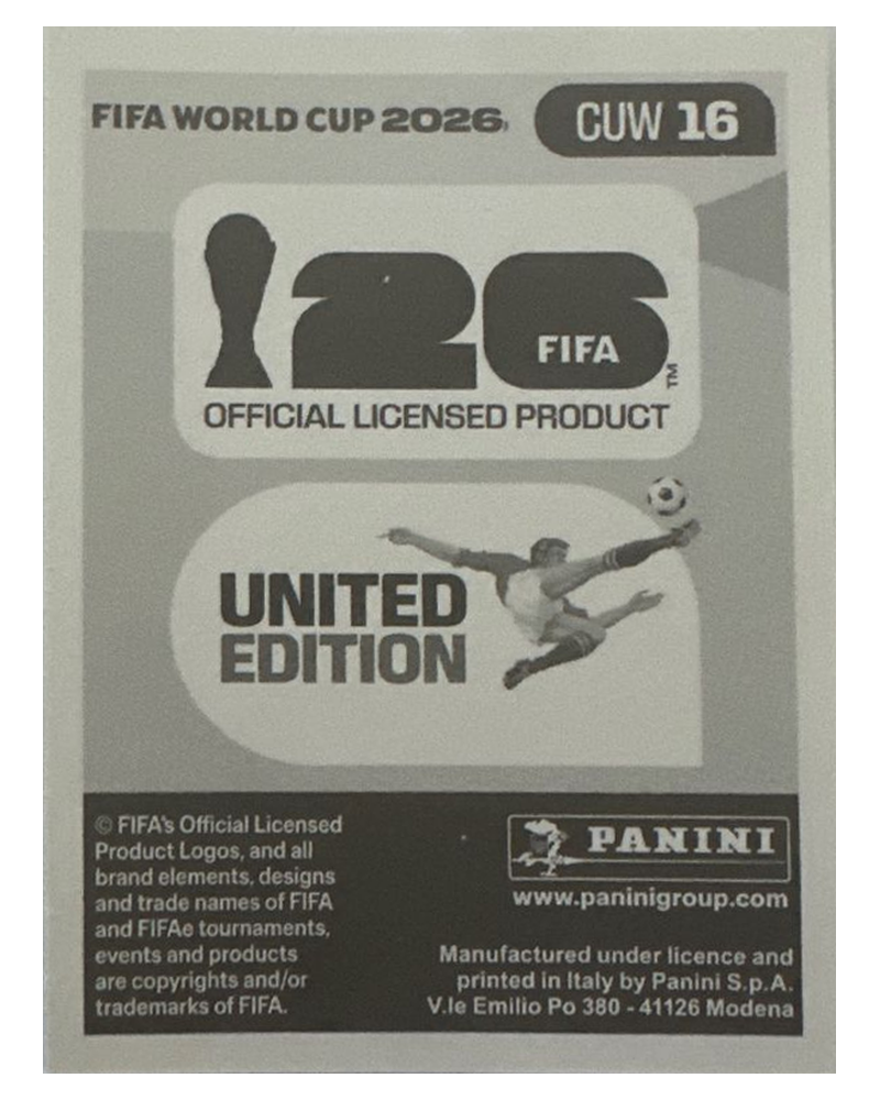 Panini FIFA WM 2026 United - CUW 16 - Jearl Margaritha