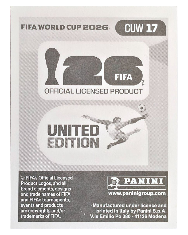 Panini FIFA WM 2026 United - CUW 17 - Jurgen Locadia