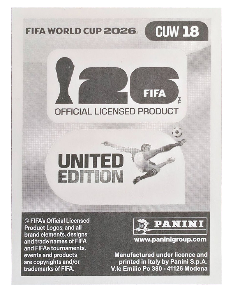 Panini FIFA WM 2026 United - CUW 18 - Jeremy Antonisse