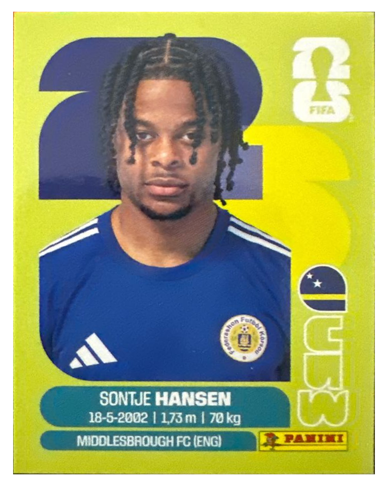 Panini FIFA WM 2026 United - CUW 20 - Sontje Hansen