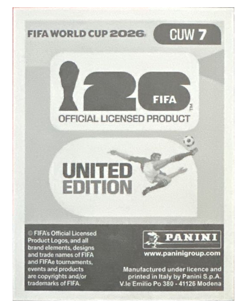 Panini FIFA WM 2026 United - CUW 7 - Roshon Van Eijma