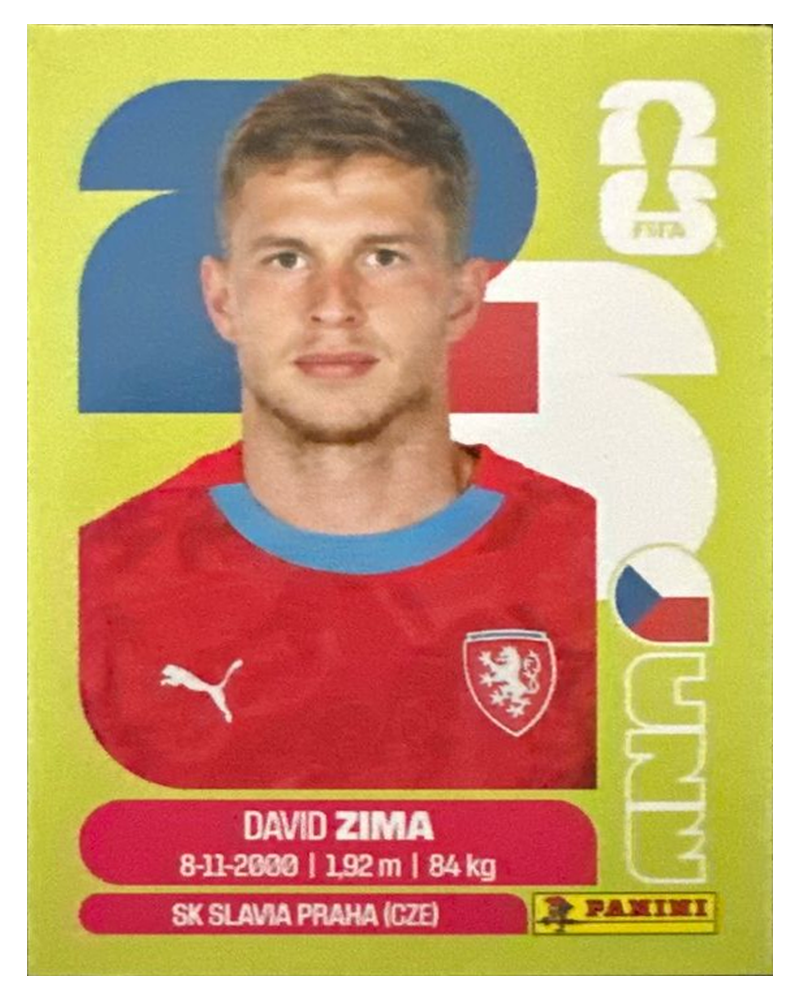 Panini FIFA WM 2026 United - CZE 8 - David Zima