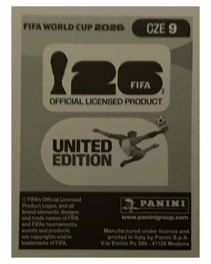 Panini FIFA WM 2026 United - CZE 9 - Michal Sadilek