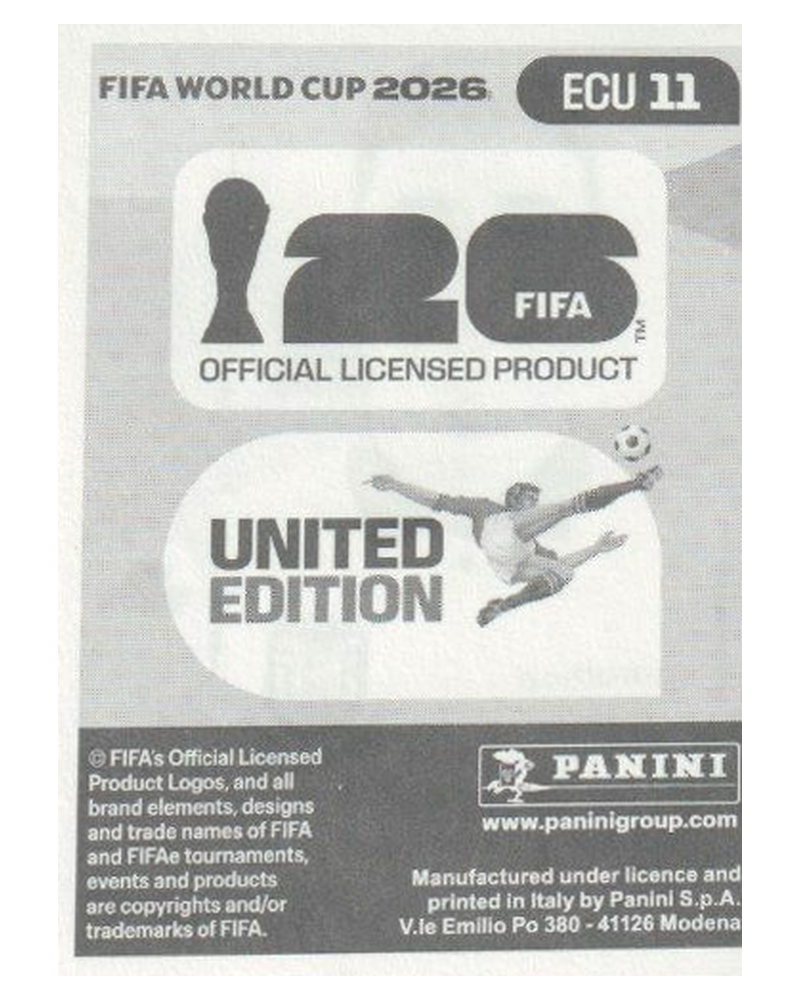 Panini FIFA WM 2026 United - ECU 11 - Kendry Paez