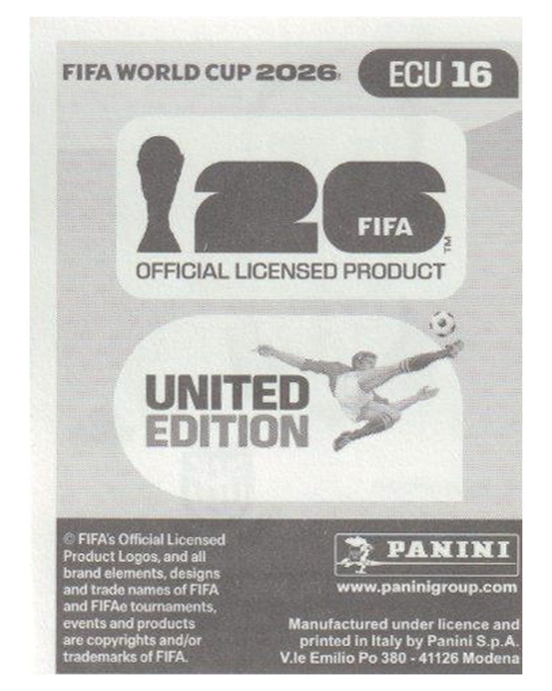 Panini FIFA WM 2026 United - ECU 16 - Gonzalo Plata