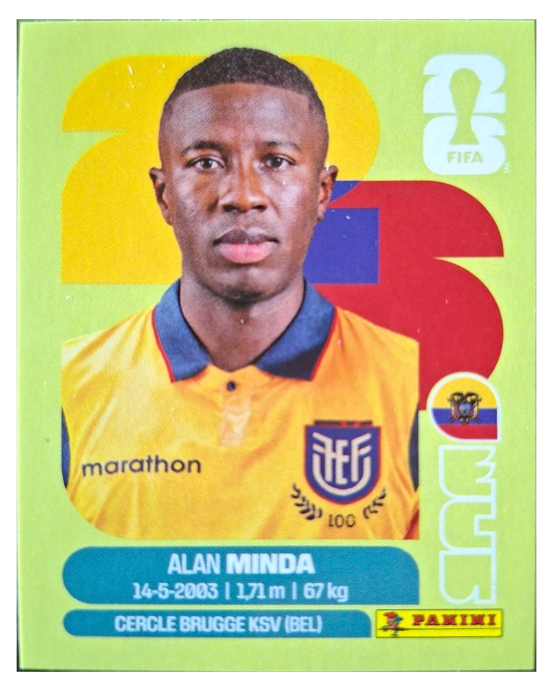 Panini FIFA WM 2026 United - ECU 18 - Alan Minda