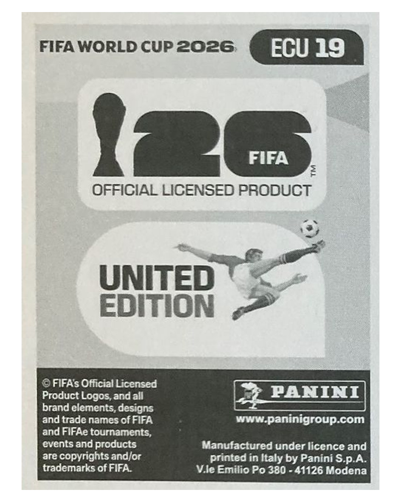 Panini FIFA WM 2026 United - ECU 19 - Kevin Rodriguez