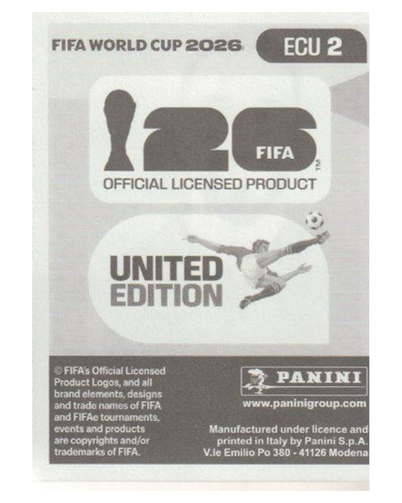 Panini FIFA WM 2026 United - ECU 2 - Hernán Galíndez