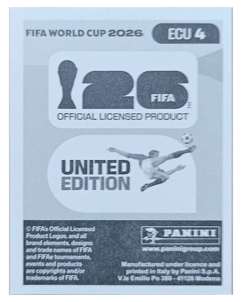Panini FIFA WM 2026 United - ECU 4 - Piero Hincapié