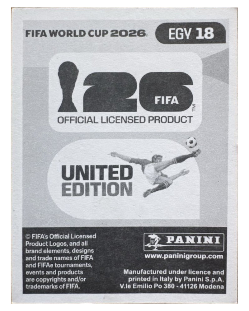 Panini FIFA WM 2026 United - EGY 18 - Mostafa Mohamed