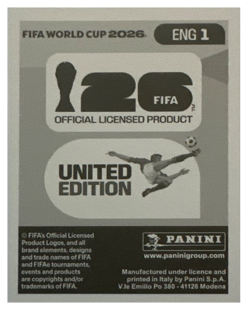 Panini FIFA WM 2026 United - ENG 1 - Team Logo