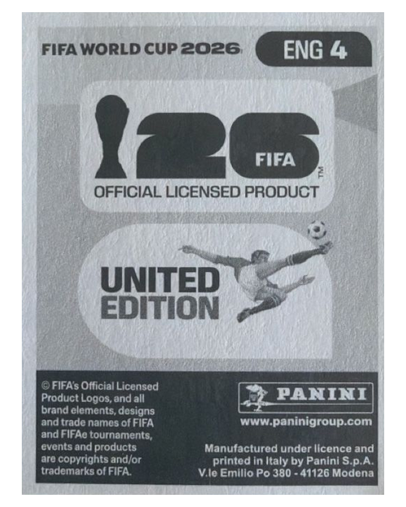 Panini FIFA WM 2026 United - ENG 4 - Marc Guéhi
