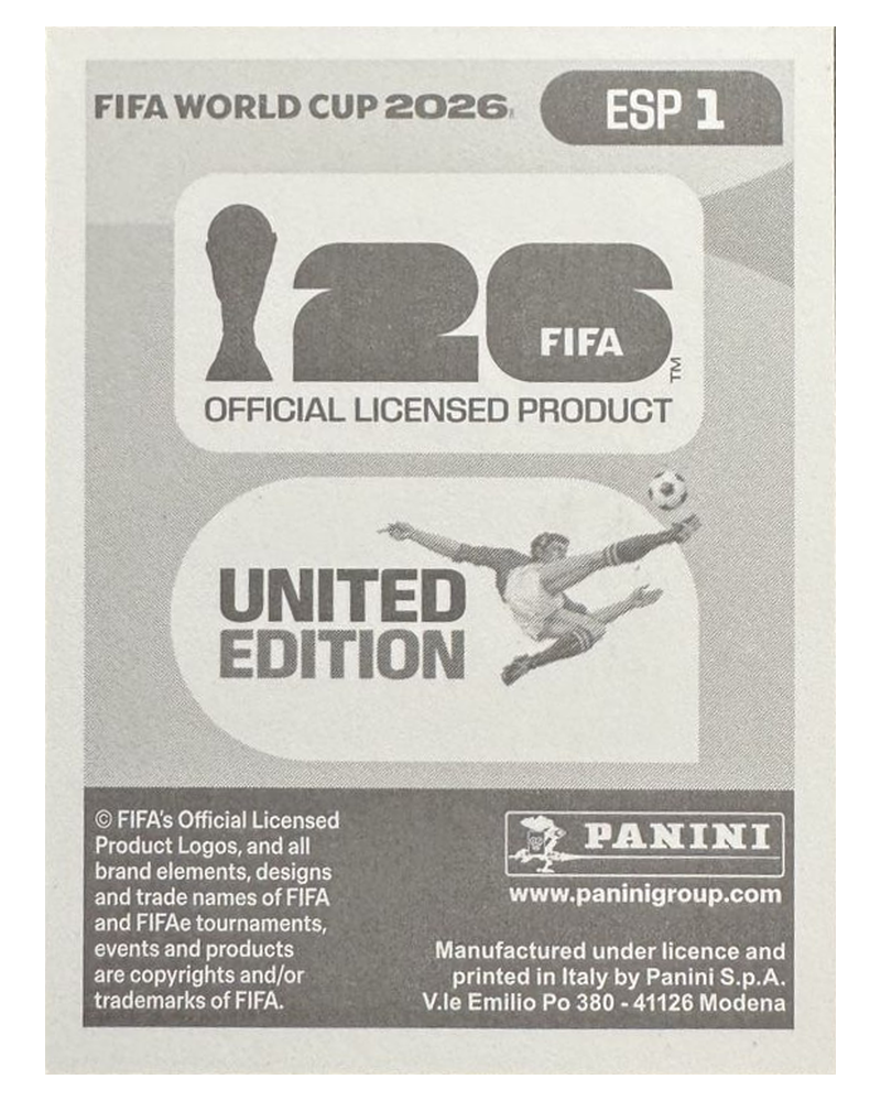 Panini FIFA WM 2026 United - ESP 1 - Team Logo