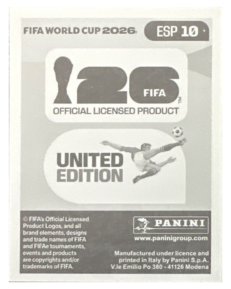 Panini FIFA WM 2026 United - ESP 10 - Rodri