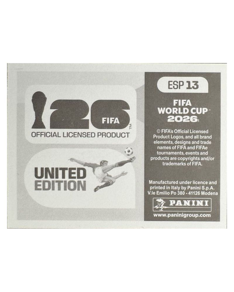 Panini FIFA WM 2026 United - ESP 13 - Team Photo