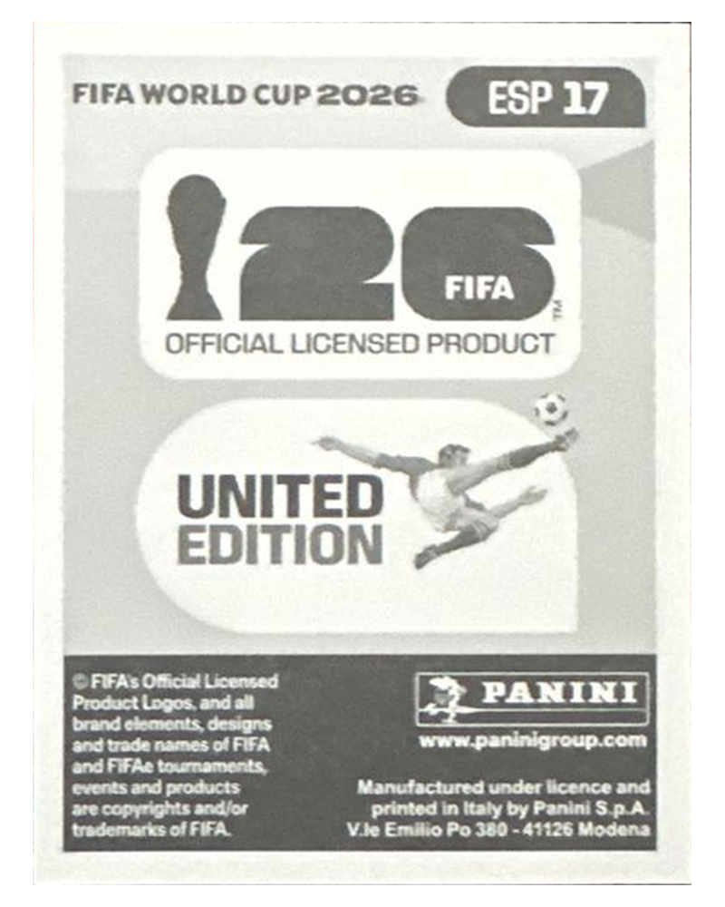 Panini FIFA WM 2026 United - ESP 17 - Nico Williams
