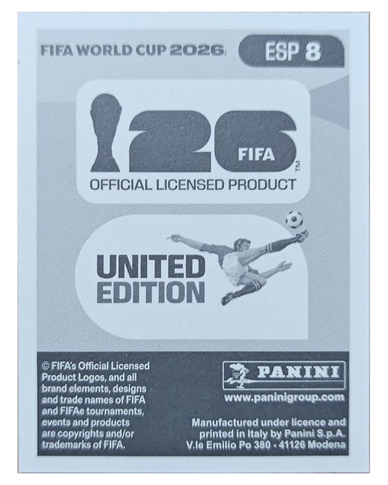 Panini FIFA WM 2026 United - ESP 8 - Marc Cucurella