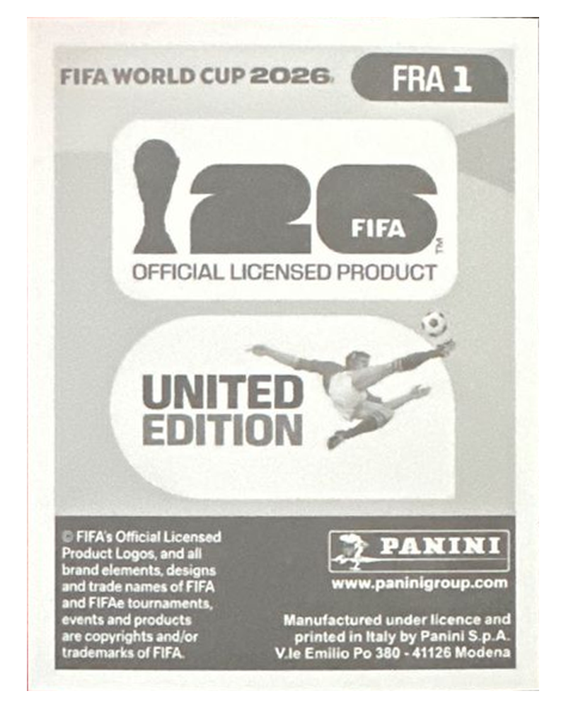 Panini FIFA WM 2026 United - FRA 1 - Team Logo