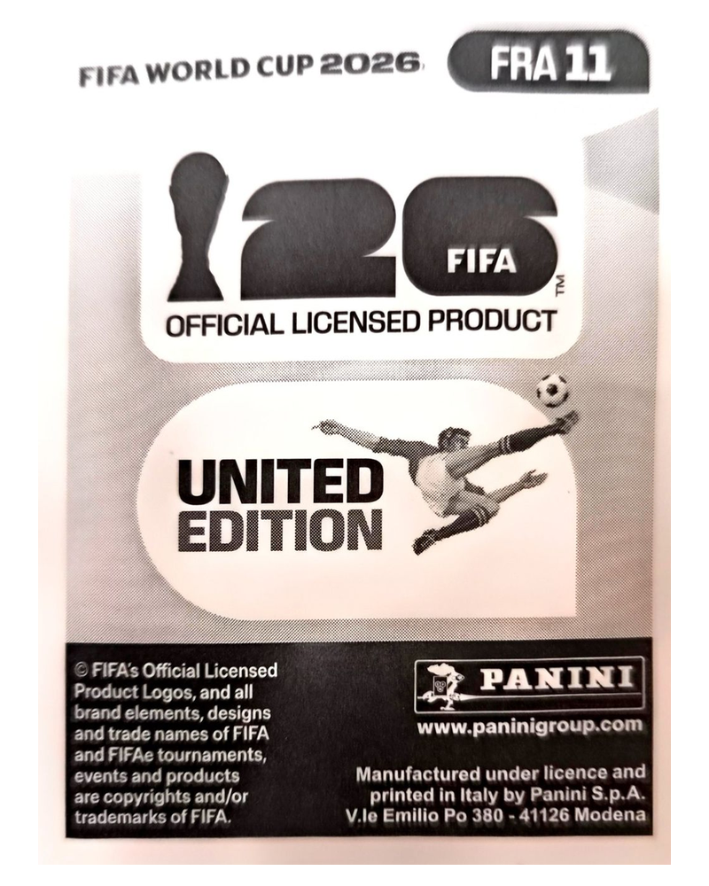 Panini FIFA WM 2026 United - FRA 11 - Manu Kone