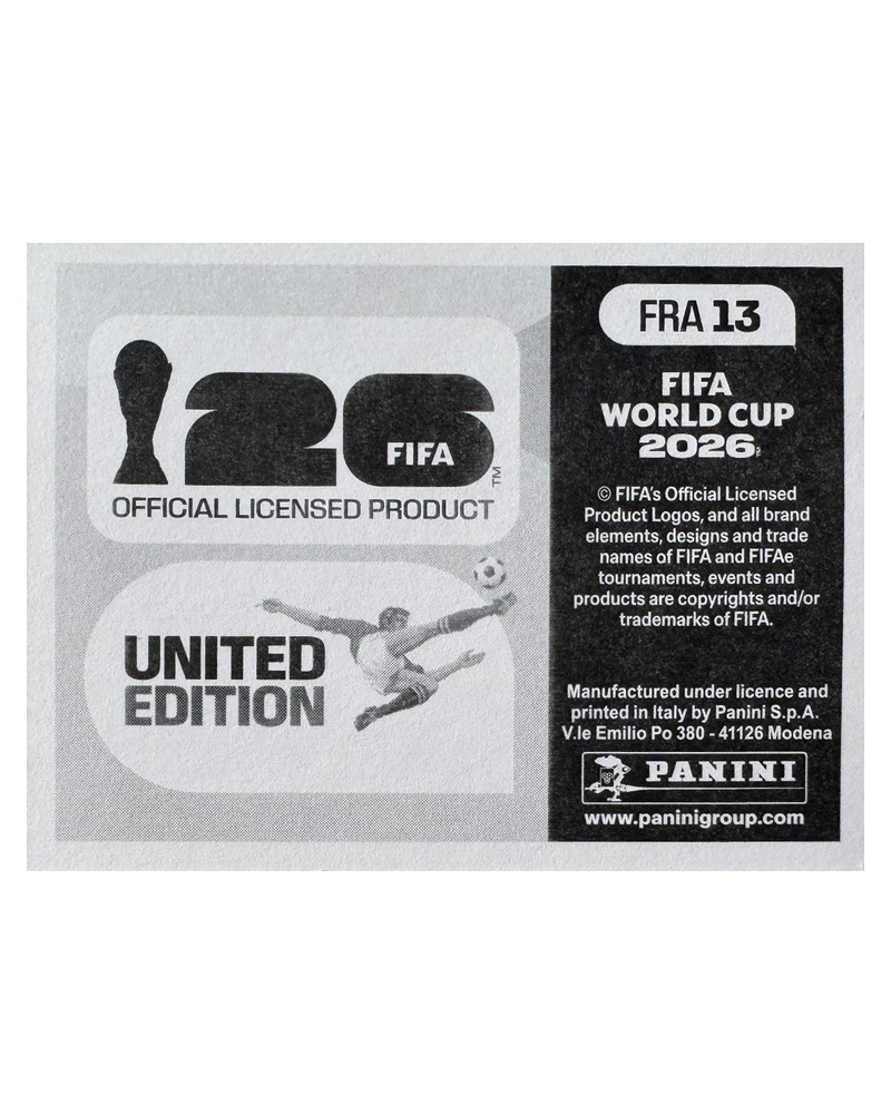 Panini FIFA WM 2026 United - FRA 13 - Team Photo