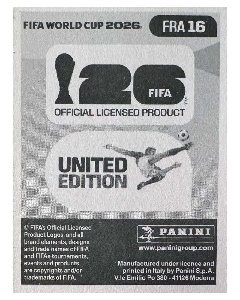 Panini FIFA WM 2026 United - FRA 16 - Bradley Barcola