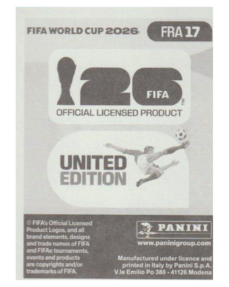 Panini FIFA WM 2026 United - FRA 17 - Désiré Doué