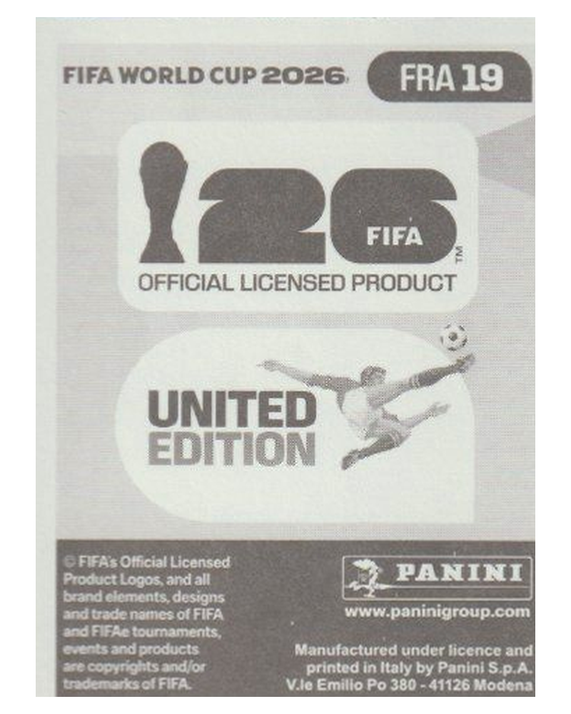 Panini FIFA WM 2026 United - FRA 19 - Hugo Ekitike