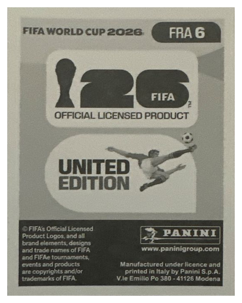 Panini FIFA WM 2026 United - FRA 6 - Ibrahima Konate