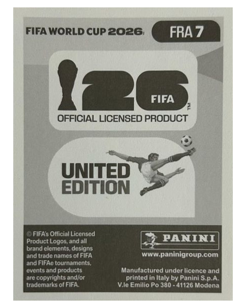Panini FIFA WM 2026 United - FRA 7 - Dayot Upamecano