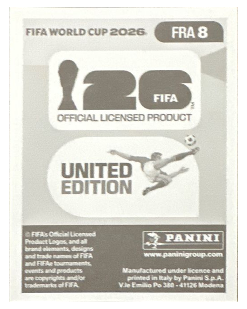 Panini FIFA WM 2026 United - FRA 8 - Lucas Digne
