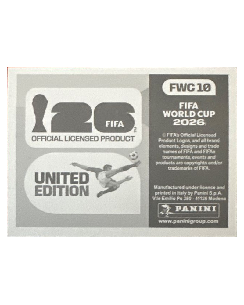 Panini FIFA WM 2026 United - FWC 10 - Uruguay 1950 Rückseite
