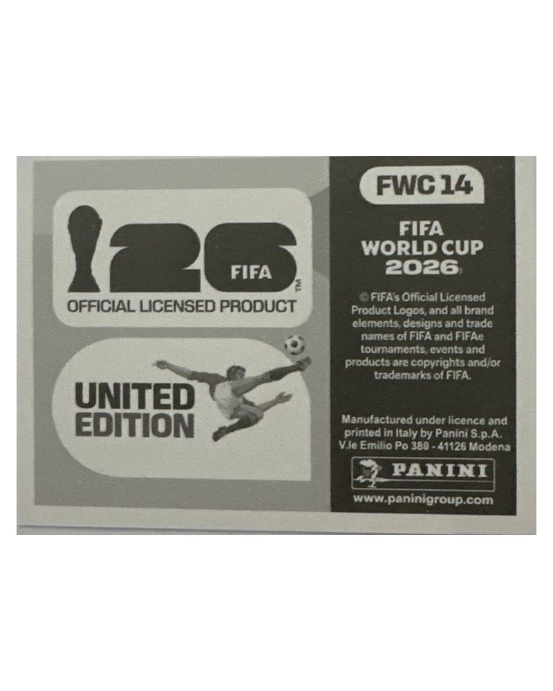 Panini FIFA WM 2026 United - FWC 14 - Argentina 1986