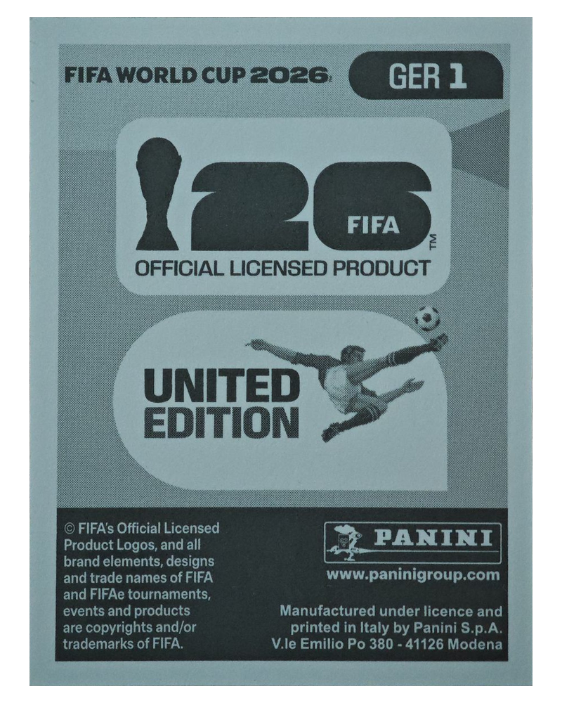 Panini FIFA WM 2026 United - GER 1 - Team Logo