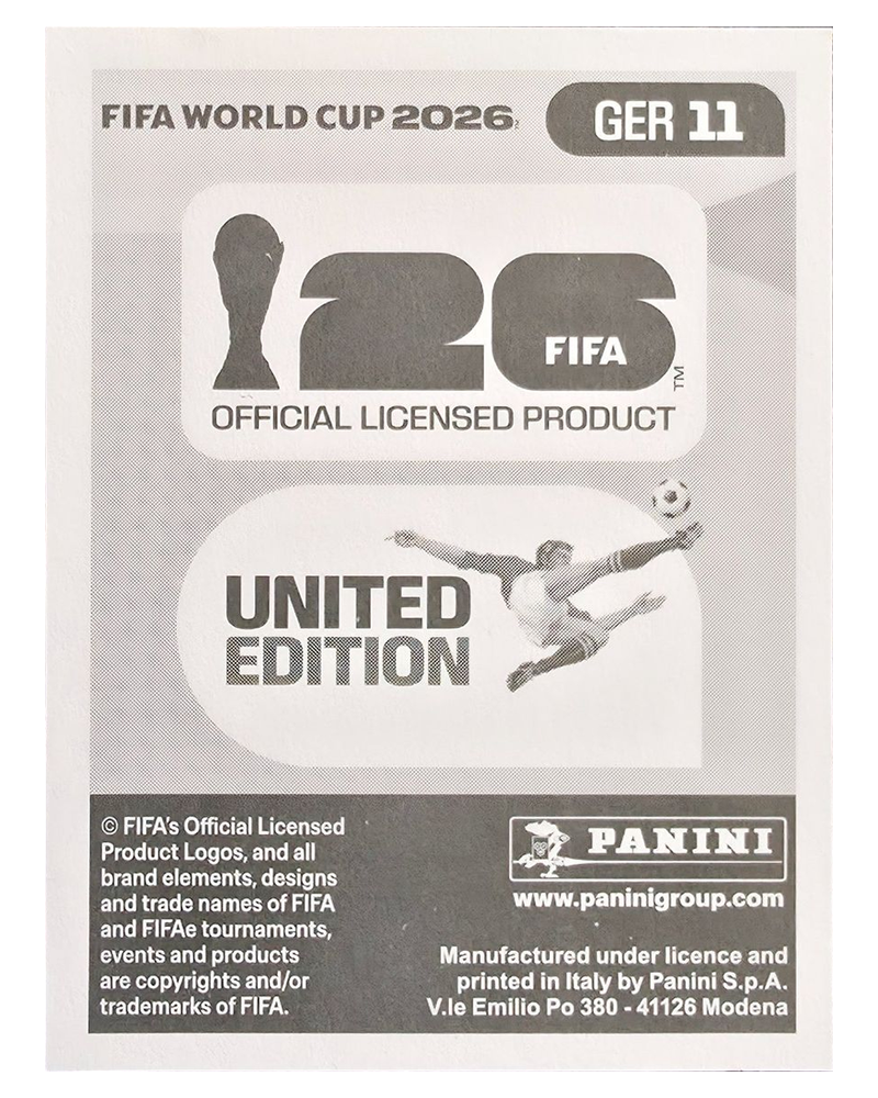 Panini FIFA WM 2026 United - GER 11 - Florian Wirtz