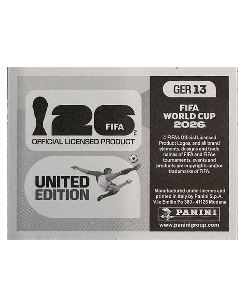 Panini FIFA WM 2026 United - GER 13 - Team Photo