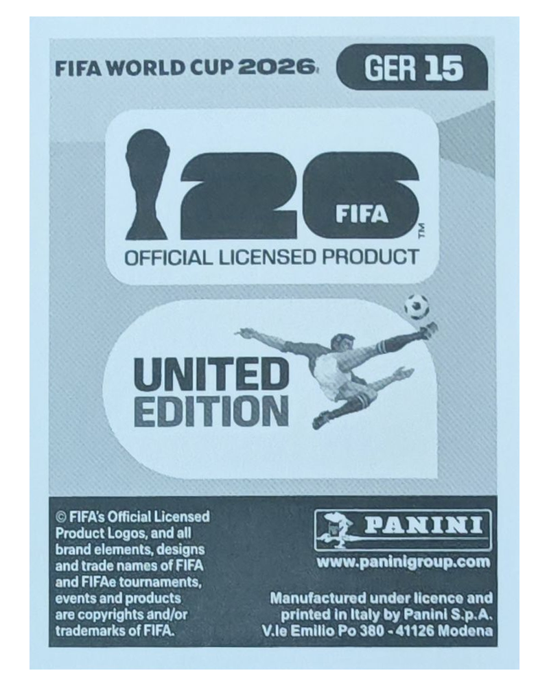 Panini FIFA WM 2026 United - GER 15 - Jamal Musiala