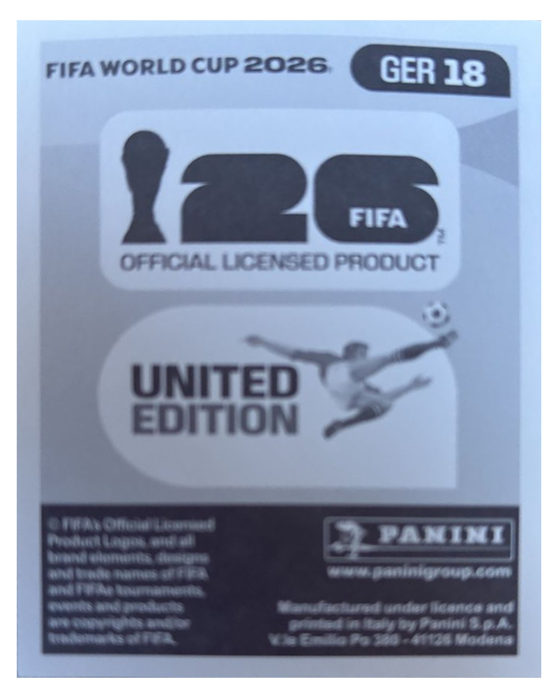 Panini FIFA WM 2026 United - GER 18 - Leroy Sane