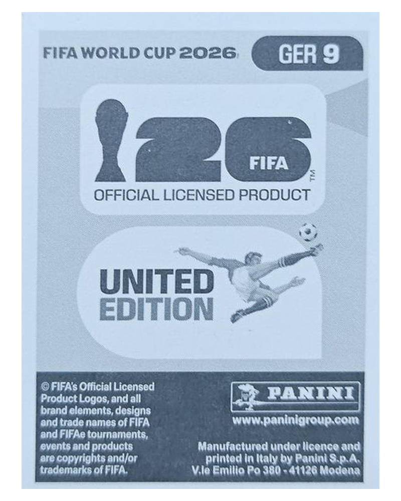 Panini FIFA WM 2026 United - GER 9 - Maximilian Mittelstädt