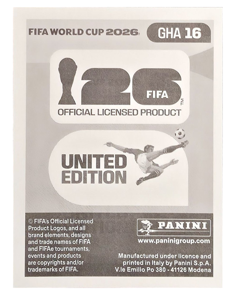 Panini FIFA WM 2026 United - GHA 16 - Jordan Ayew