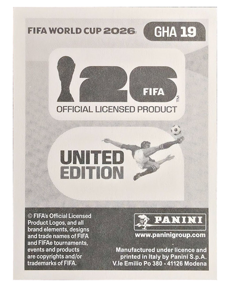 Panini FIFA WM 2026 United - GHA 19 - Osman Bukari