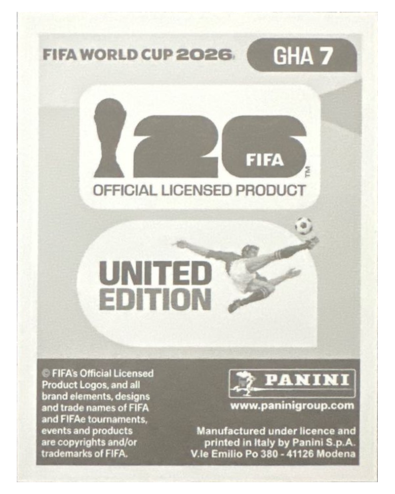 Panini FIFA WM 2026 United - GHA 7 - Gideon Mensah