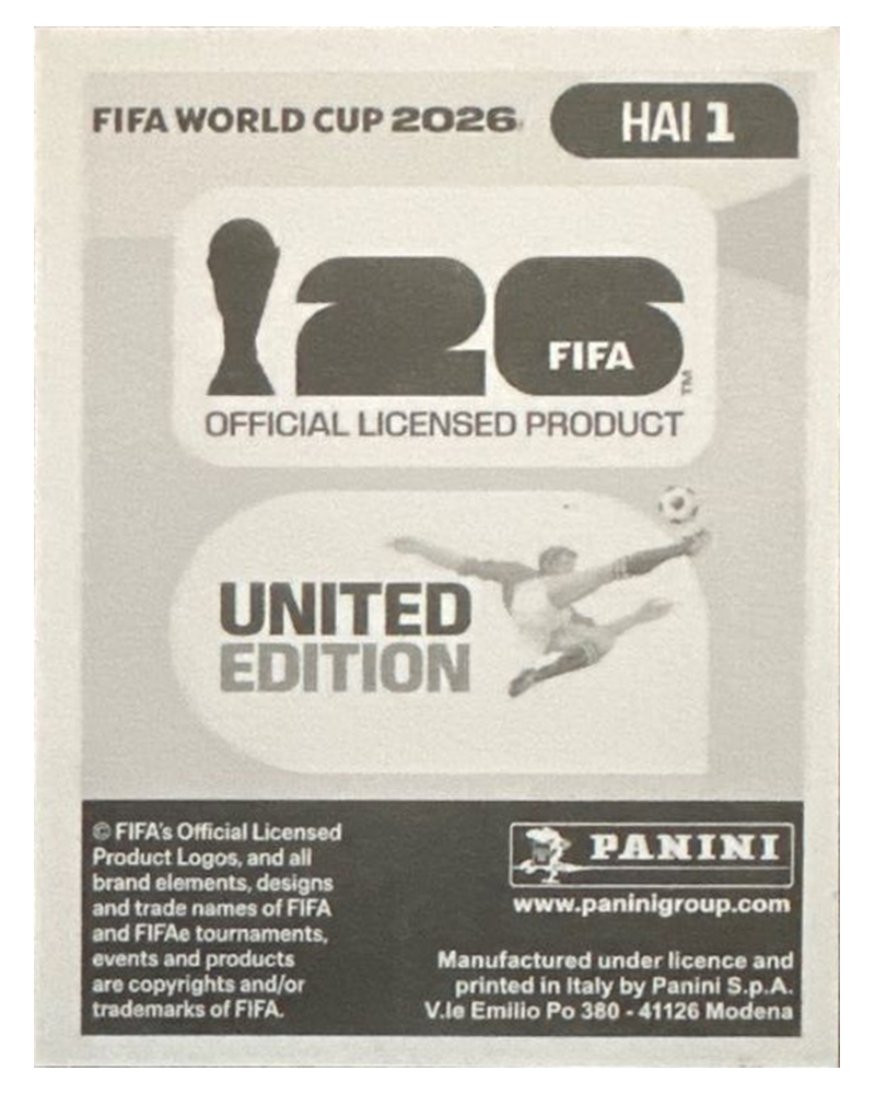 Panini FIFA WM 2026 United - HAI 1 - Team Logo