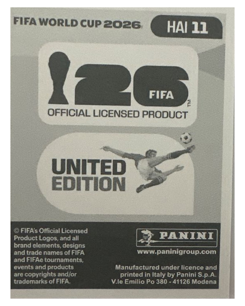 Panini FIFA WM 2026 United - HAI 11 - Danley Jean Jacques