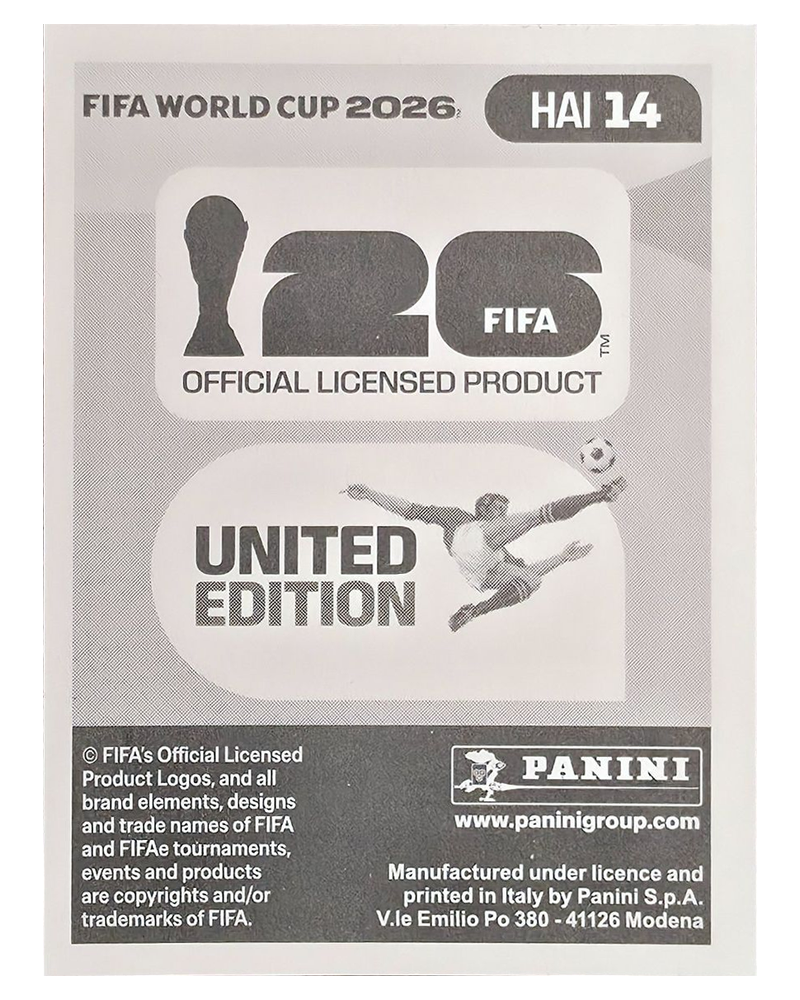 Panini FIFA WM 2026 United - HAI 14 - Christopher Attys