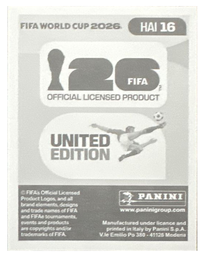 Panini FIFA WM 2026 United - HAI 16 - Josue Casimir