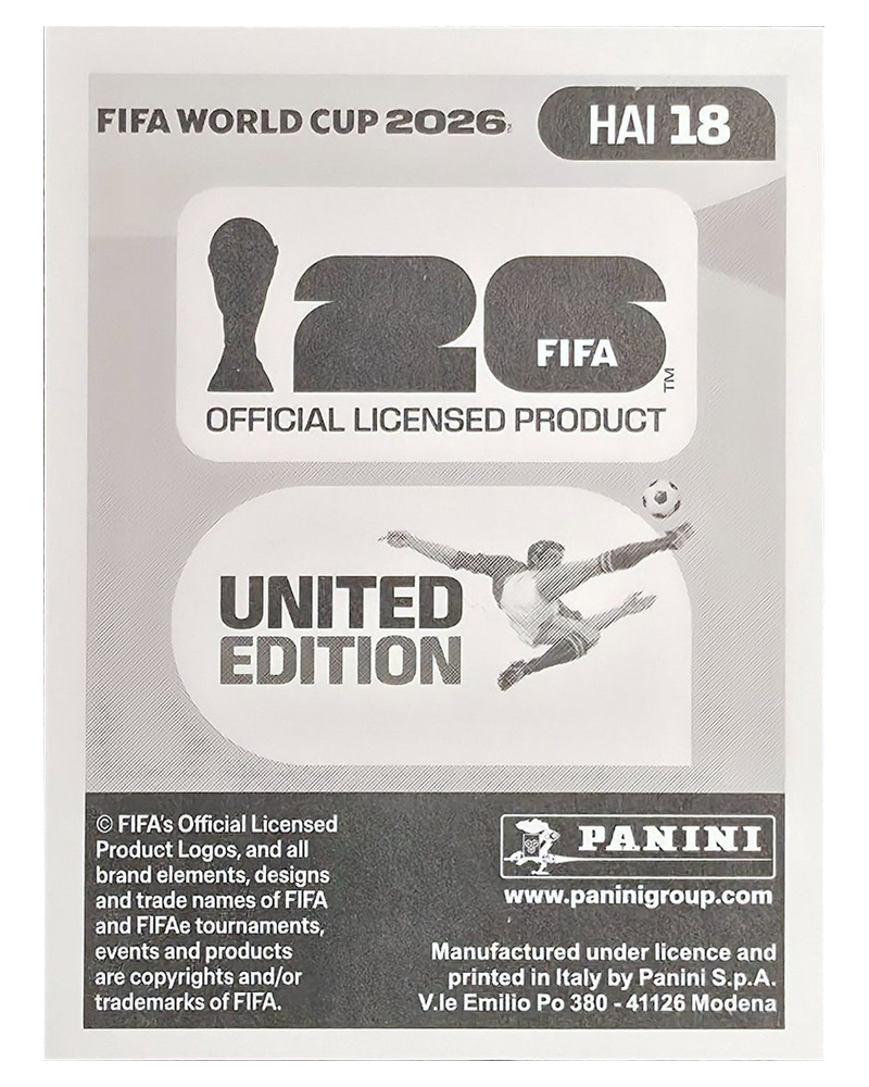 Panini FIFA WM 2026 United - HAI 18 - Duckens Nazon