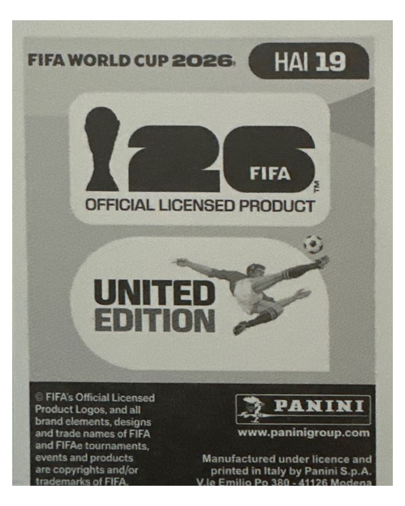 Panini FIFA WM 2026 United - HAI 19 - Louicius Deedson